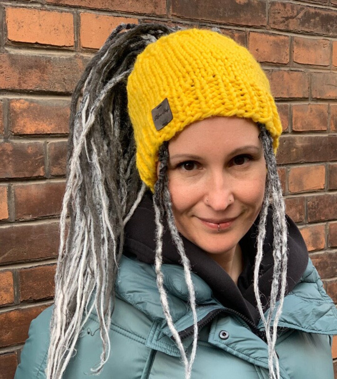 Dreadlocks Tube Hat Headband Rasta Dreads Turban Beanie Wool Boho