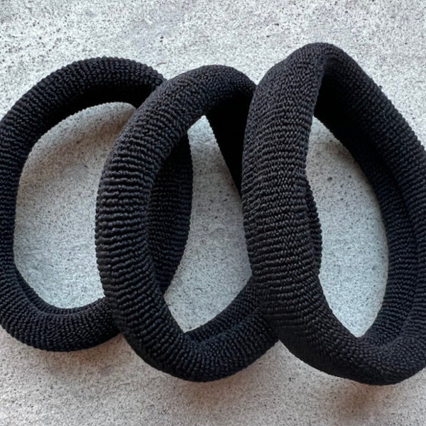 Black Hair Rubber Band - Etsy