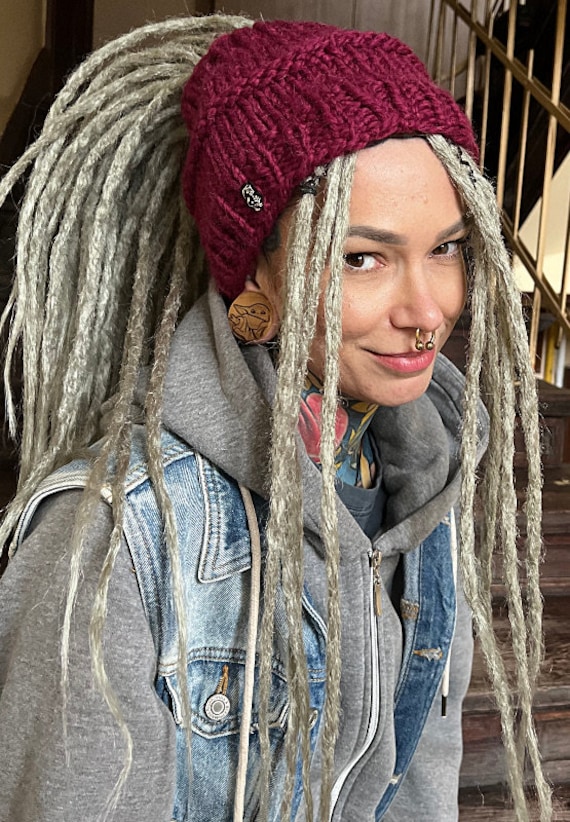 Dreadlocks Band Tube Hat Headband Boho Dreads Turban Beanie Braids