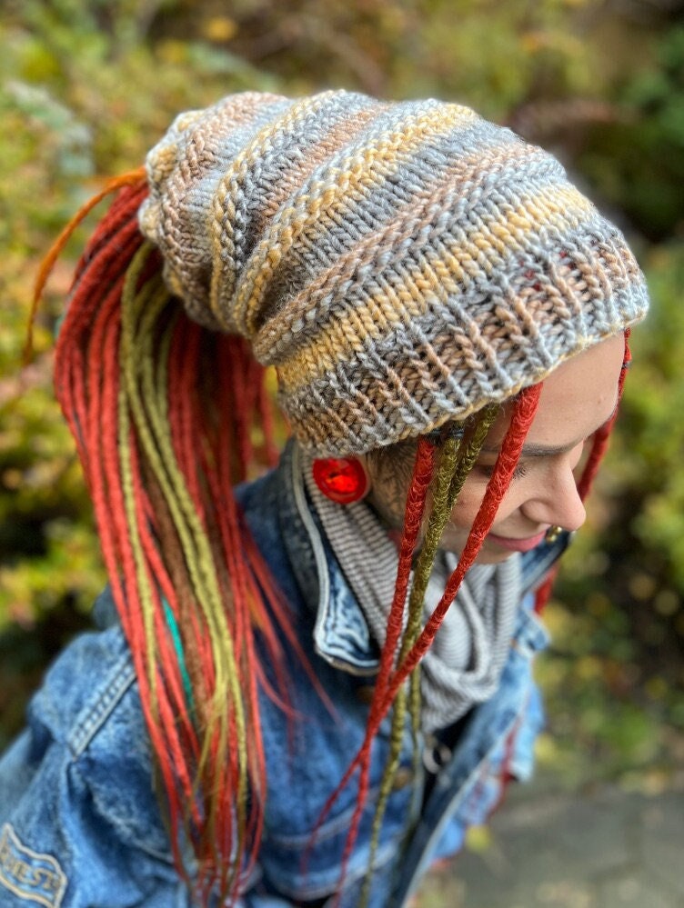 Dreadlocks Tube Hat Headband Locks Dreads Turban Beanie Winter