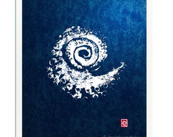 Gyotaku Octopus Art - Limited Edition Print by Maui Artist Debra Lumpkins