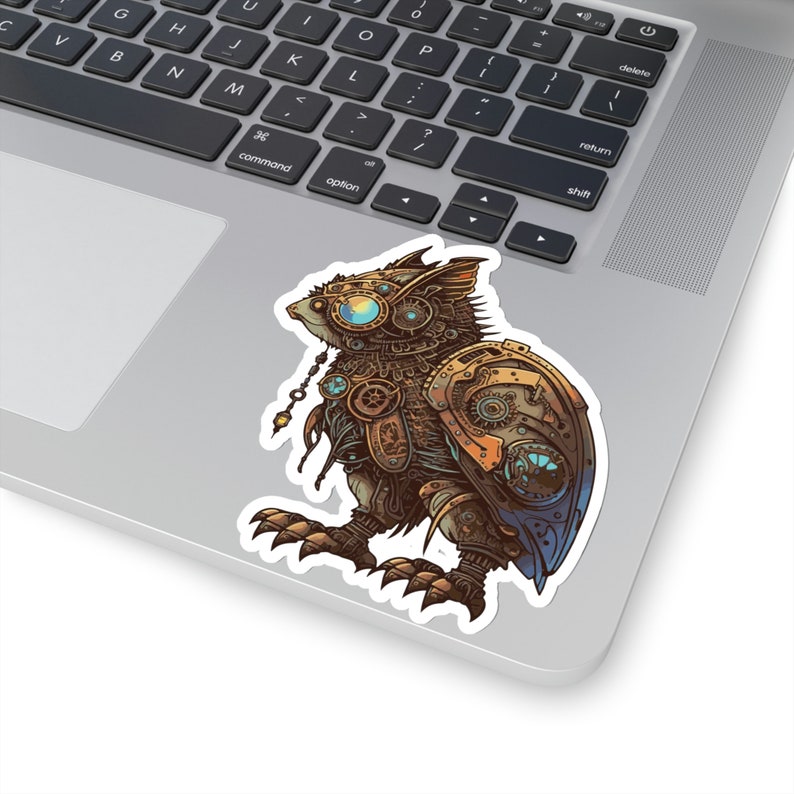 Steampunk hybrid animal Hawks Vinyl Sticker image 7