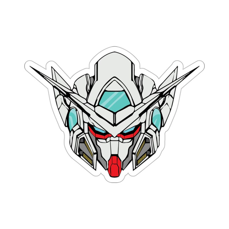 GN-001 Gundam Exia Vinyl Aufkleber, Bester Freund Geschenk, süße Aufkleber, Essen Aufkleber, MacBook Aufkleber, Aufkleber MacBook Pro Bild 8