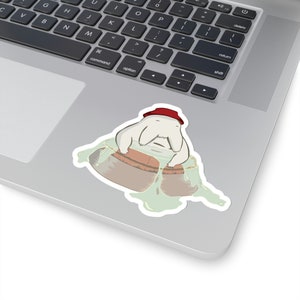 Radish Spirit Great white lord Oshira-sama Studio Ghibli Vinyl Sticker, Cute Stickers, Food Decal, Macbook Decal, Stickers Macb