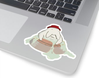 Radish Spirit Great white lord Oshira-sama Studio Ghibli Vinyl Sticker, Cute Stickers, Food Decal, Macbook Decal, Stickers Macb