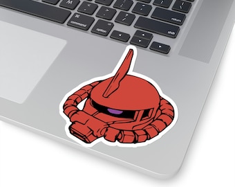 MS-06S Char's Zaku II Gundam Vinyl Sticker, Best Friend Gift, Cute Stickers, Food Decal