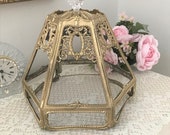 Beautiful Salvaged Ornate Victorian Slag Glass Lamp Shade