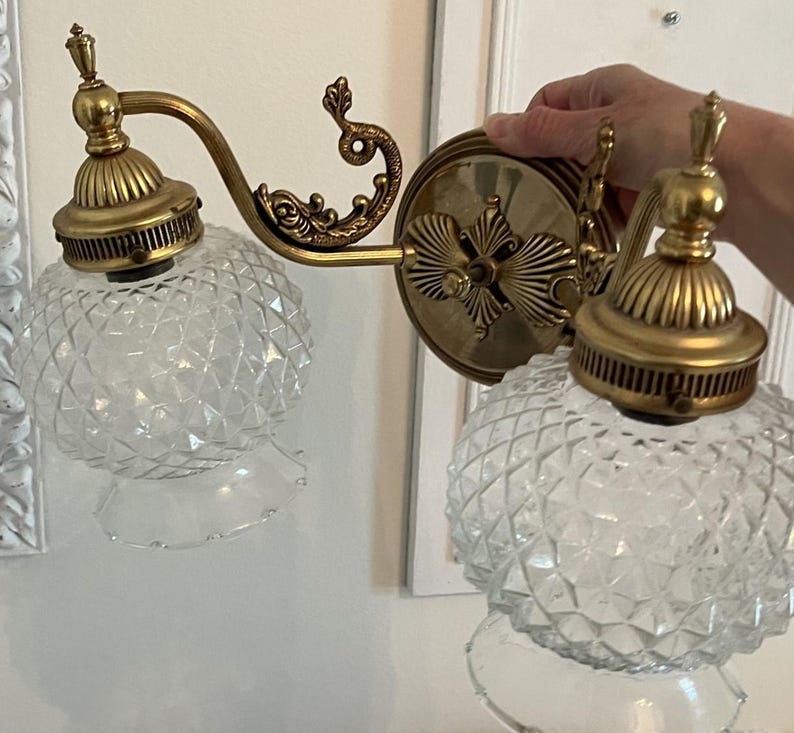 Art Nouveau Style Brass Sconce with Koi Fish Design, Reproduction image 5