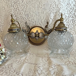 Art Nouveau Style Brass Sconce with Koi Fish Design, Reproduction image 1