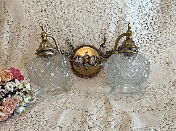 Brass Sconce with Koi Fish Design, Reproduction Art Nouveau Style