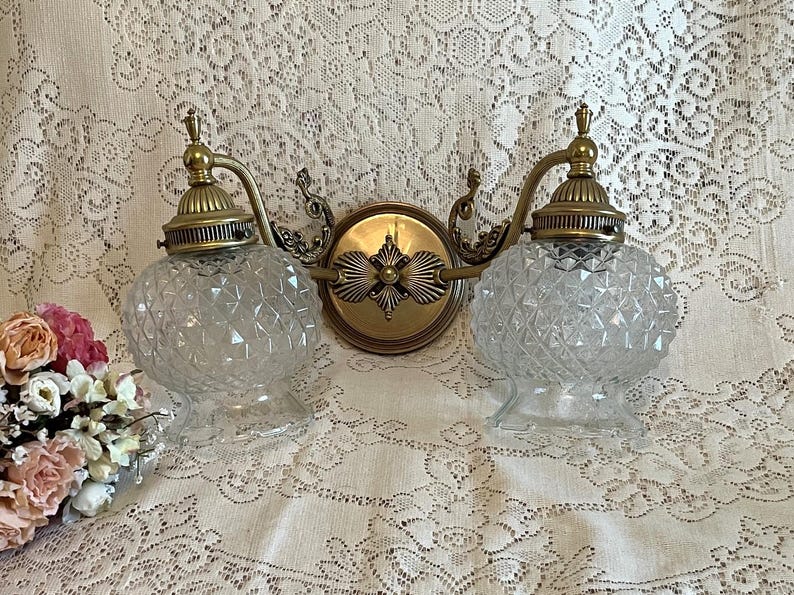 Art Nouveau Style Brass Sconce with Koi Fish Design, Reproduction image 1