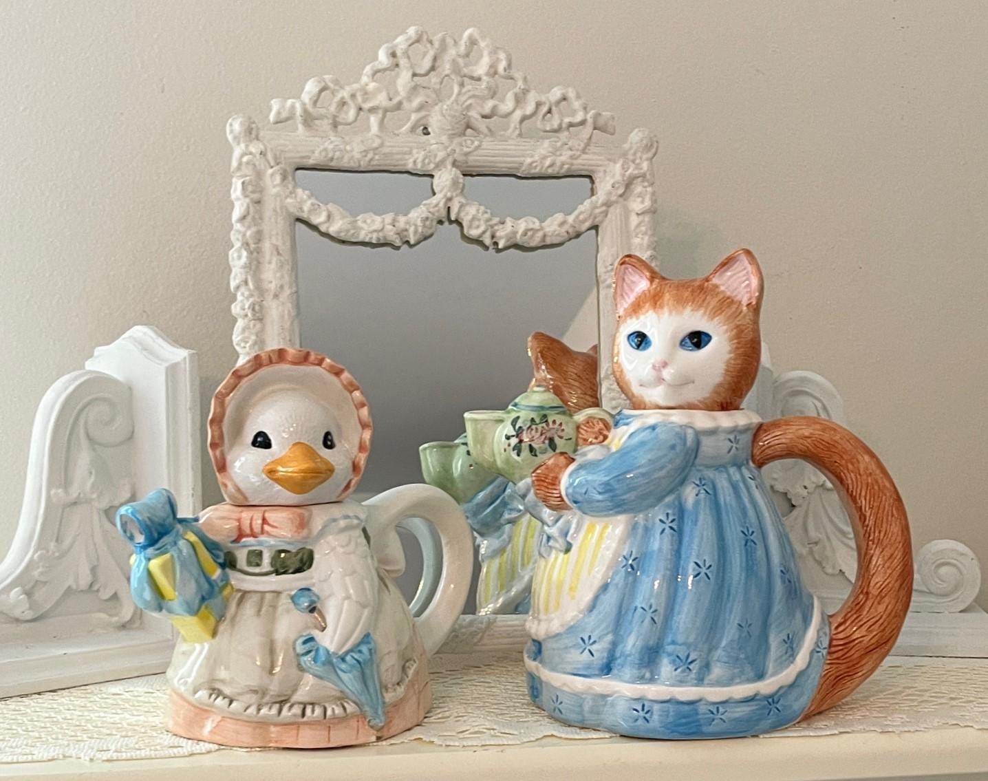 AVON 猫 ヴィンテージ ティーポット アメリカ 置物 アンティーク Avon Cat Teapot - Etsy