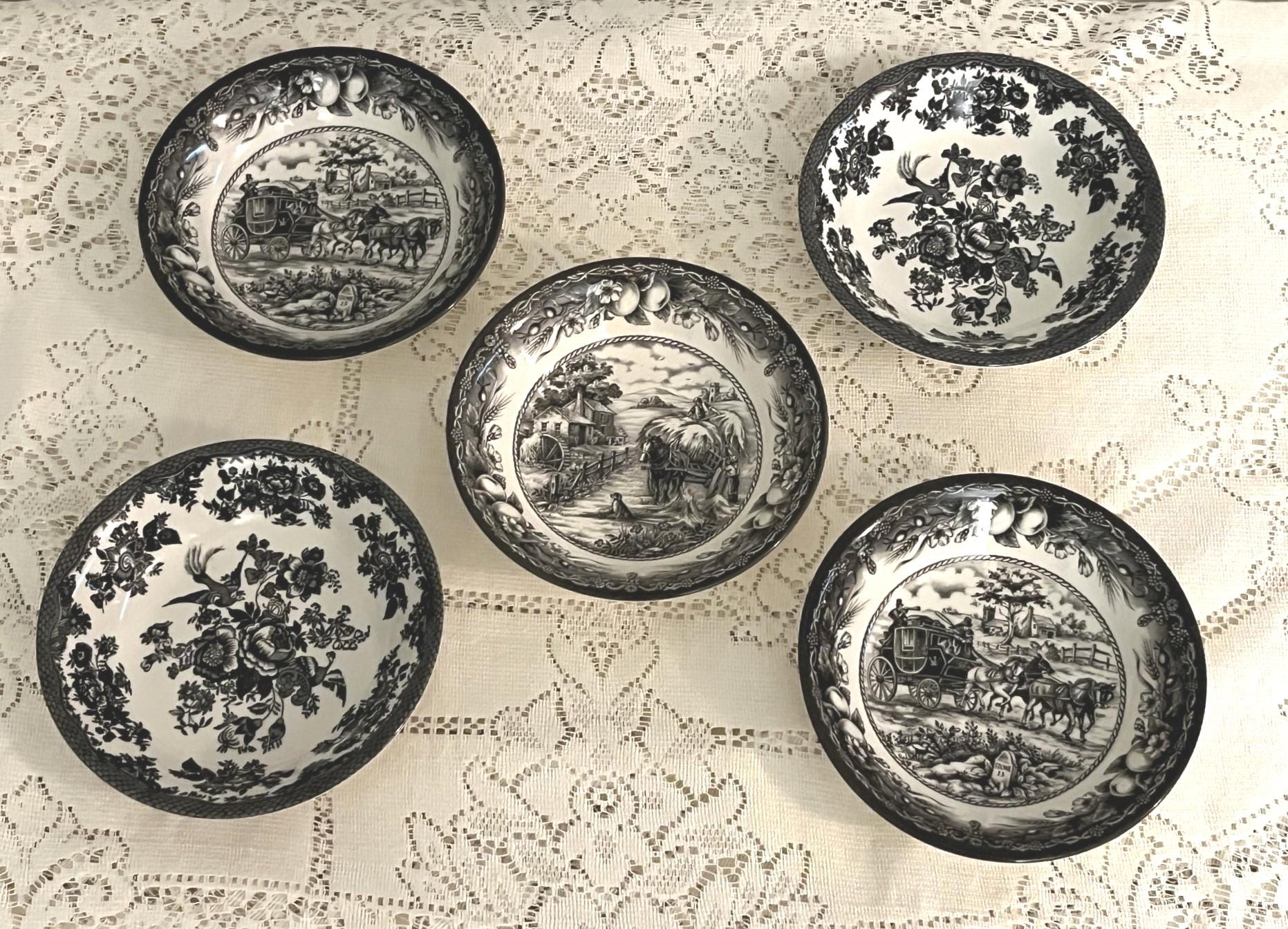 Royal Stafford Black and White - Etsy