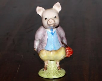 Vintage Beatrix Potter's "Pigling Bland" Ceramic Figurine - 1956 F. Warne & Co. Ltd. Beswick England