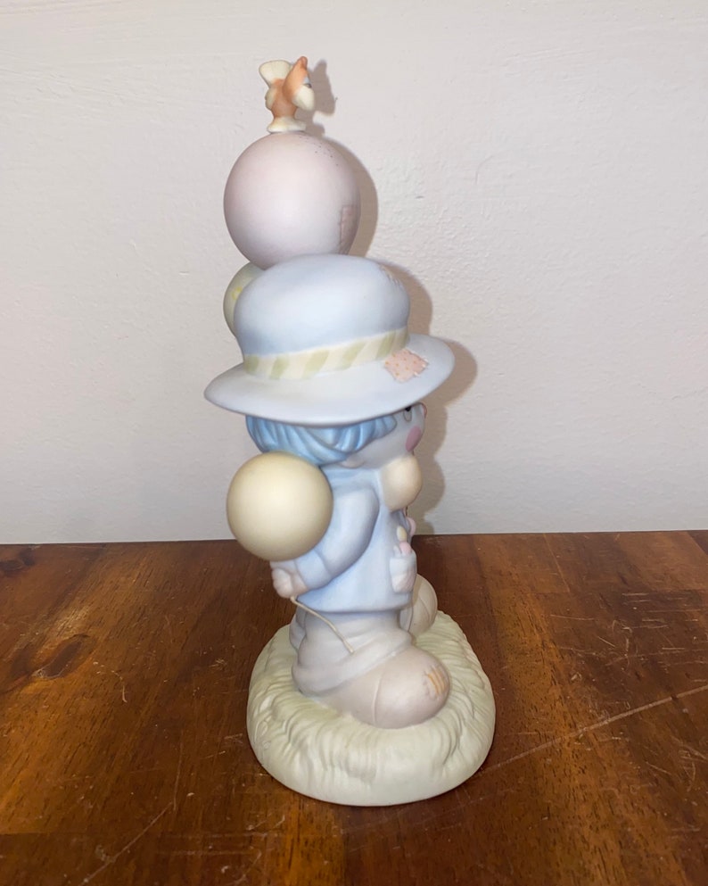 PROFITS FUND ADOPTION! : Vintage Precious Moments I Get A Bang Out Of You Bisque Porcelain Clown wBalloons Figurine 1984 Enesco Gift