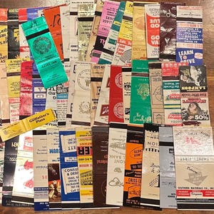 VINTAGE MATCHBOOK COVERS, lots of 5, 10, or 20 - scrapbooking, paper crafting, collectible