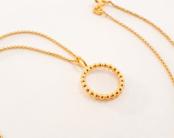 1000 and 1 beads...necklace made of 925 sterling silver fine gold plated bead pendant