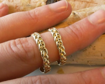 Wedding rings braided * ring in braid pattern 585