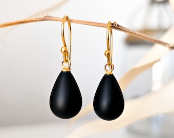 Onyx earrings Onyx gold earrings Gemstone earrings Gemstone earrings 925 sterling silver gold plated