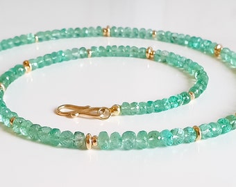 Emerald necklace emerald necklace emerald 750 gold gold chain