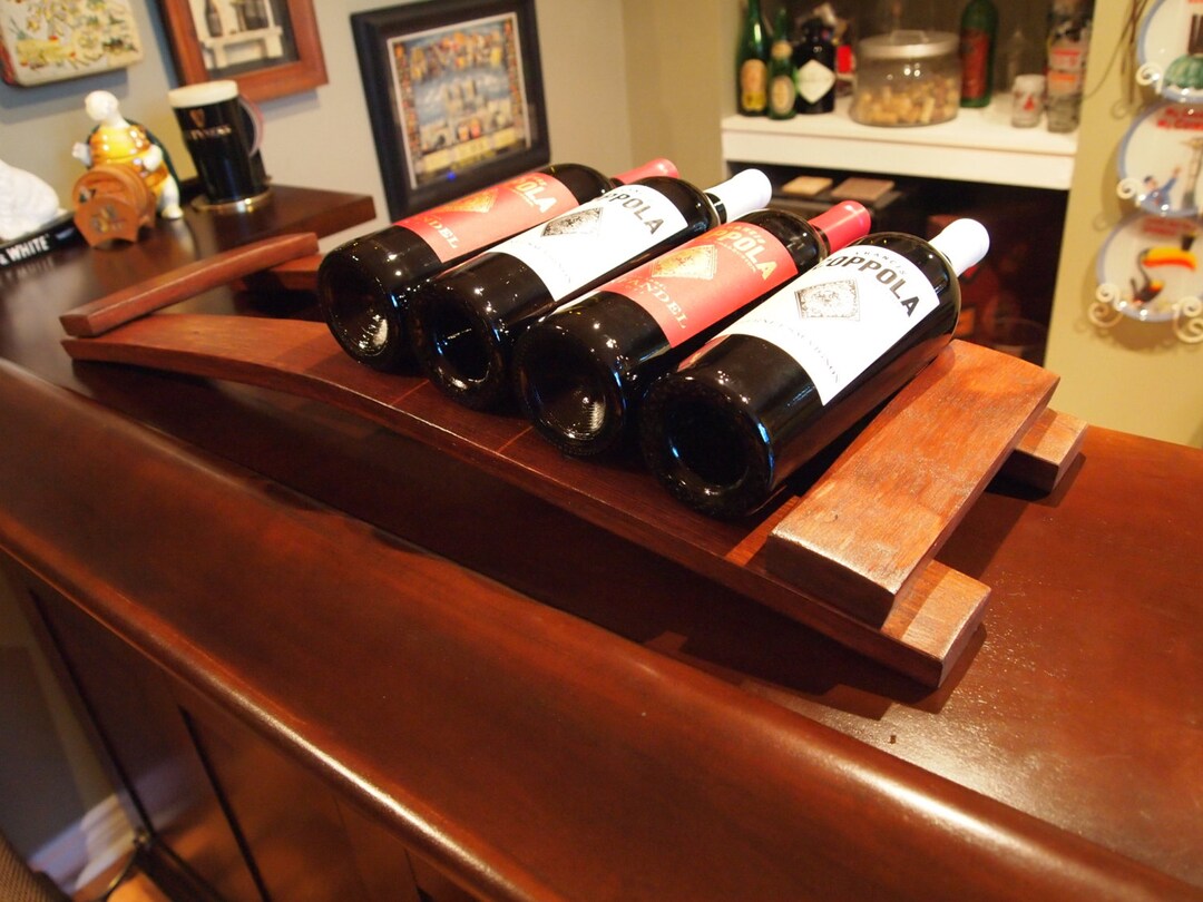 Wine Barrel Tabletop Wine Rack 'wine' Finish Etsy