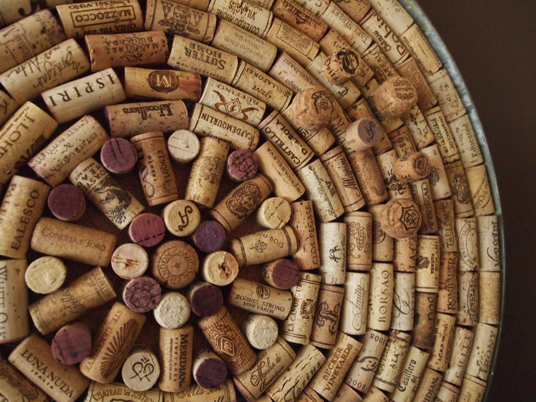 Wine Barrel Metal Ring Frame Wine Cork Corkboard 23 Inch Diameter With