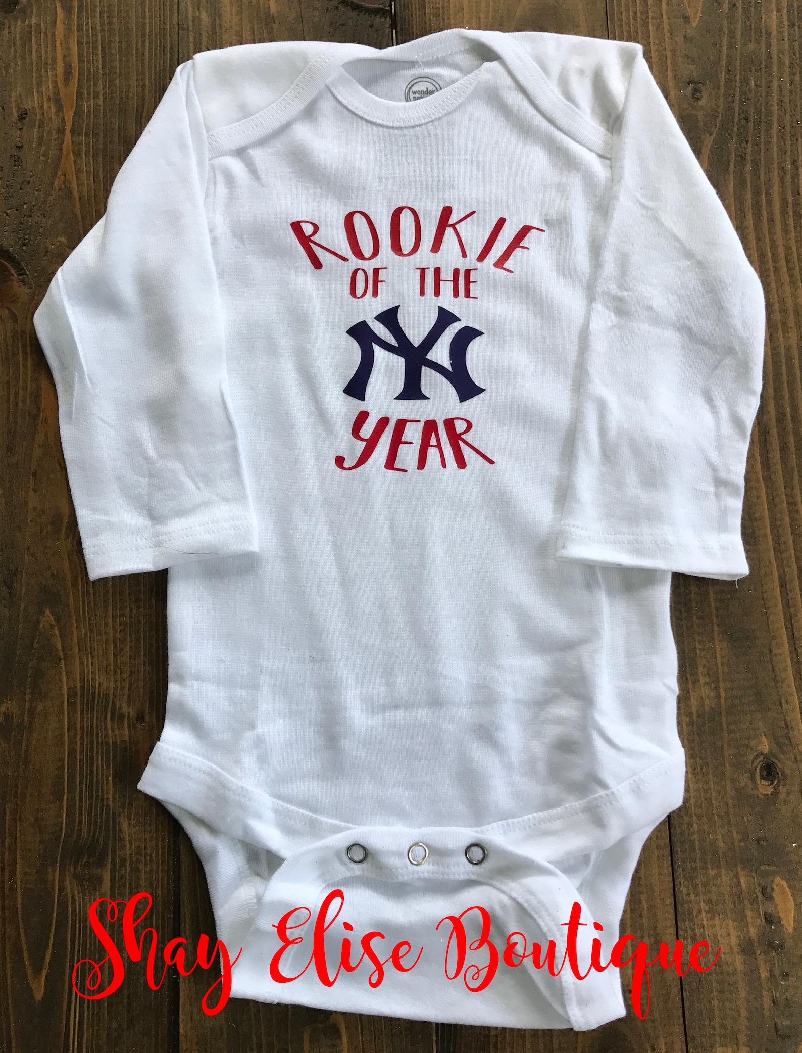 Rookie of the Year New York Yankees Baby Onesie Yankees shirt Etsy