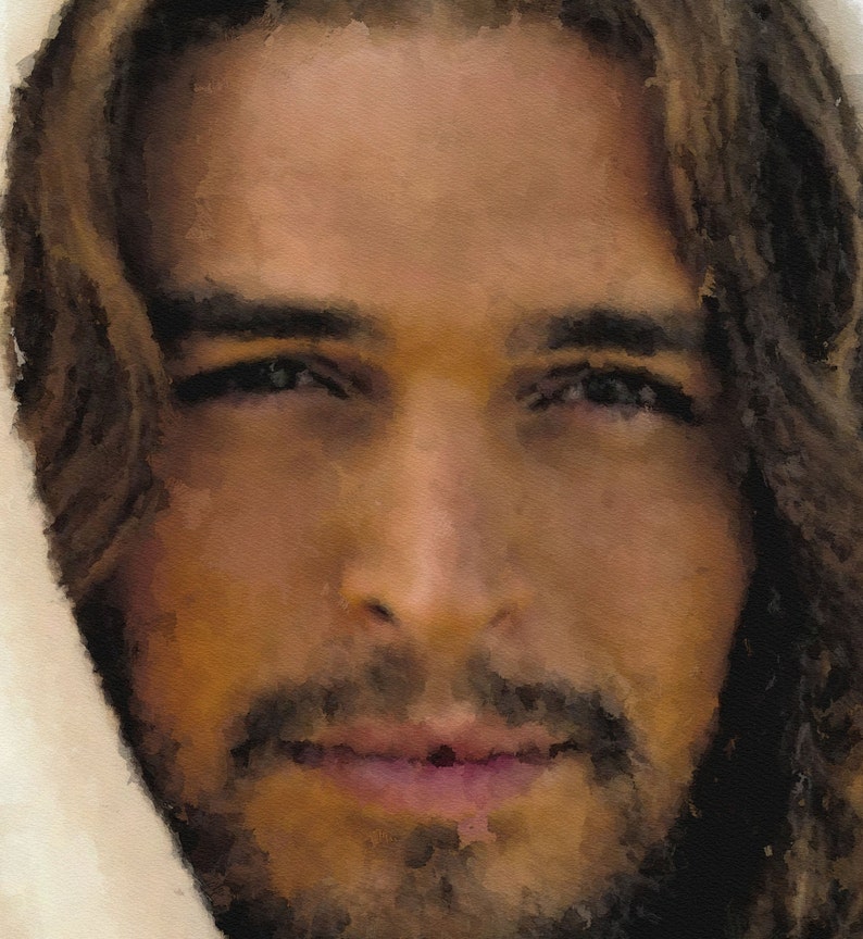Jesus Christ Portrait Digital Print Etsy