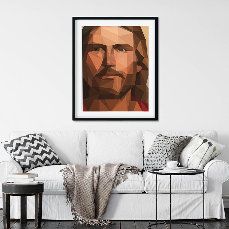 Jesus Christ Portrait Print Jesus Painting Etsy