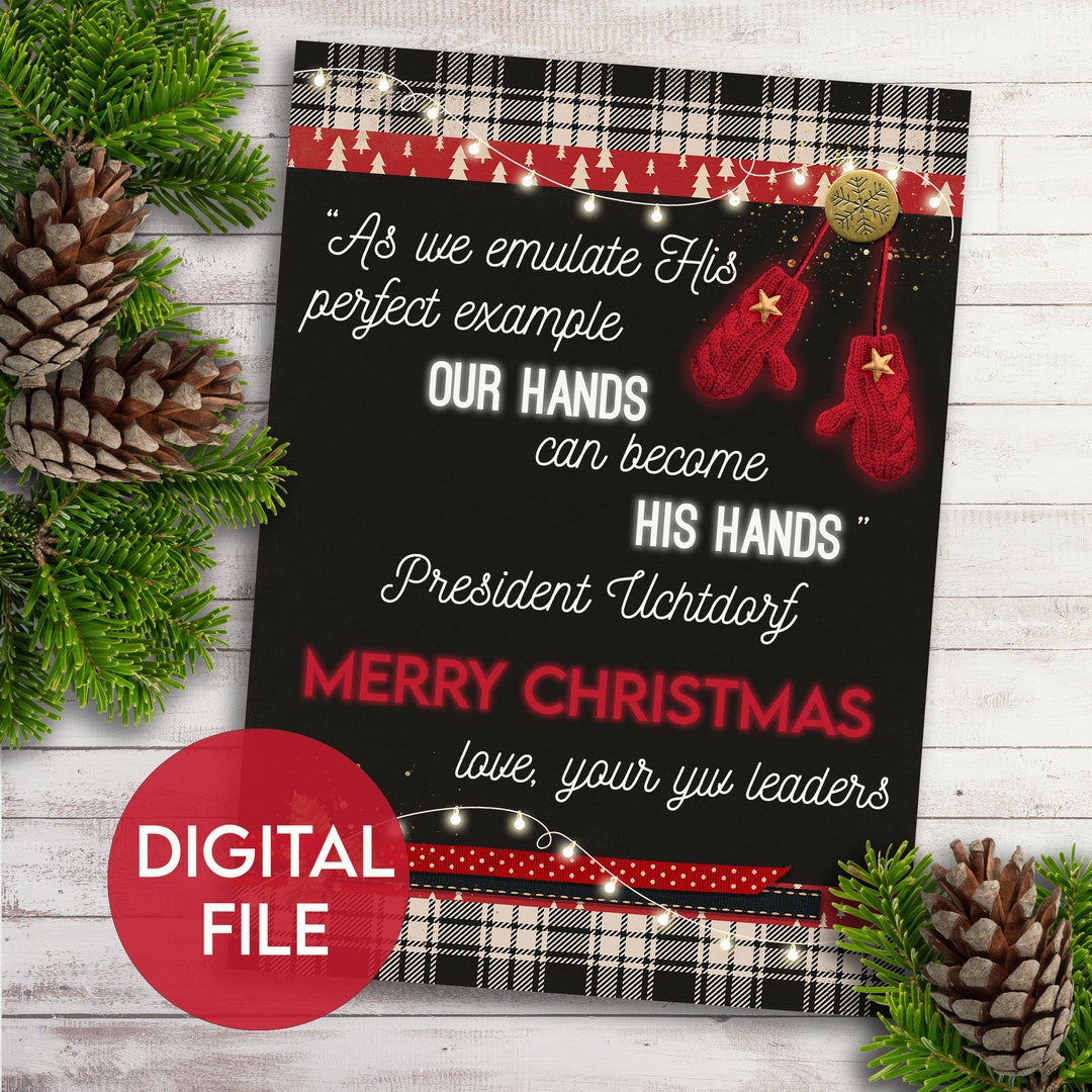 LDS Young Women Christmas Gift Printable, YW Christmas Digital File for ...