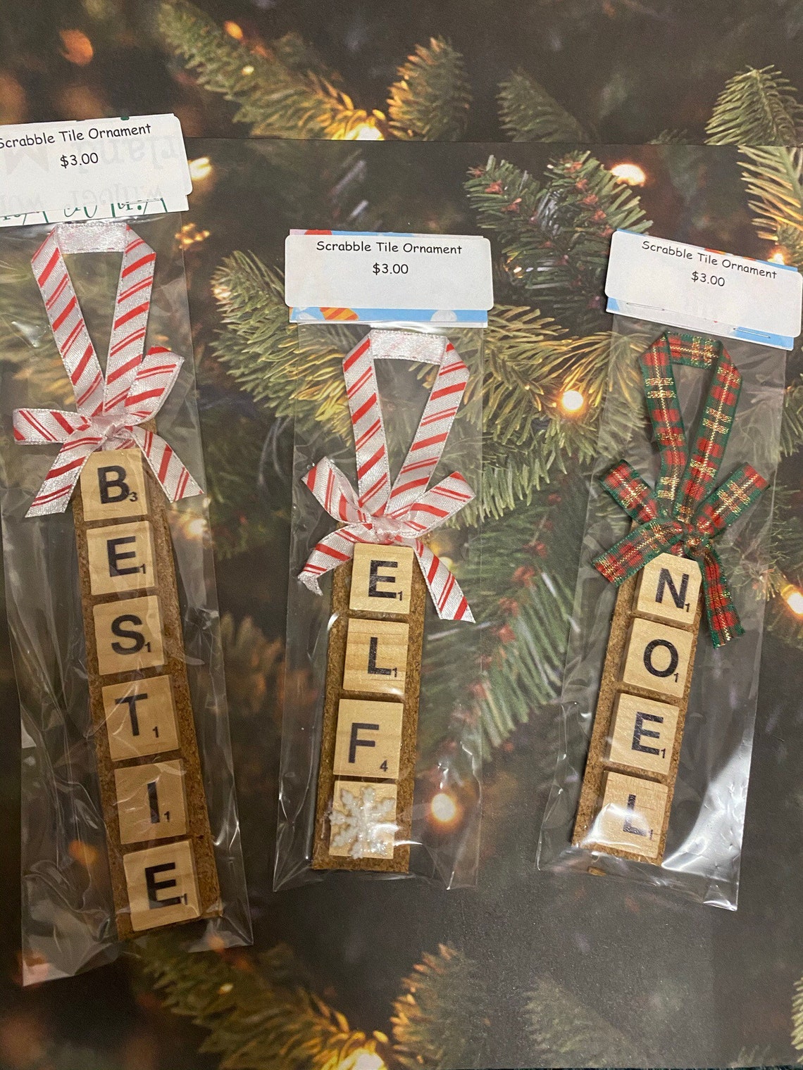 Scrabble Tile Christmas Ornament Etsy