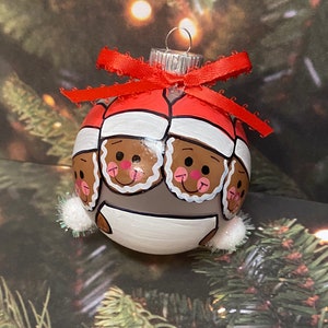 Gingerbread Family or  Couple Hand-Painted, Personalized Christmas Ornament