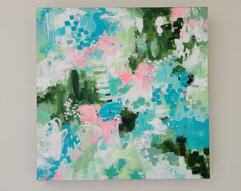 Abstract Painting, Endless Summer, Acrylic, Garden Inspired, Original Art, Modern Gallery