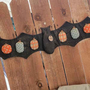 PATROON - BATTY WELCOME - primitieve grote vleermuis, naai- en schilderpatroon, pompoenen, handgemaakte prims boerderijland, Instant Download