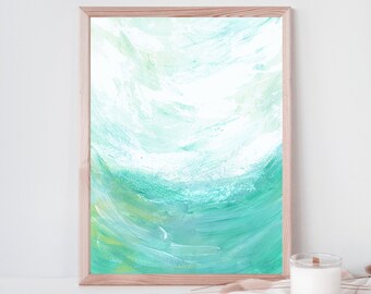 Ocean Dreams 1, Coastal Abstract Art Print, Contemporary Painting, Modern Wall Decor, Oceanscape