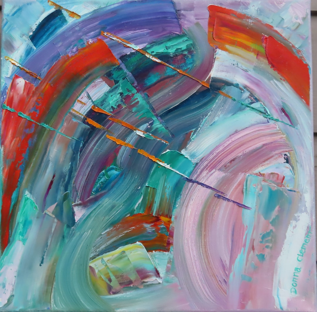 Colorful Abstract Expressionist Oil Painting - Etsy