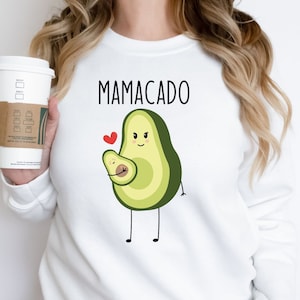 Mamacado Unisex Crewneck Sweatshirt, New Mom Gift, Pregnancy Reveal, Avocado Baby Announcement, Maternity, Baby Shower Gift, UNISEX