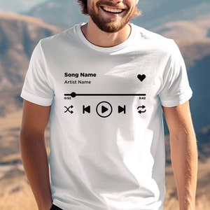 Personalized Music Lover Gift Personalized Song Artist Shirt Personalized Music Shirt Your Favorite Song Shirt Music Teacher Birthday Gift