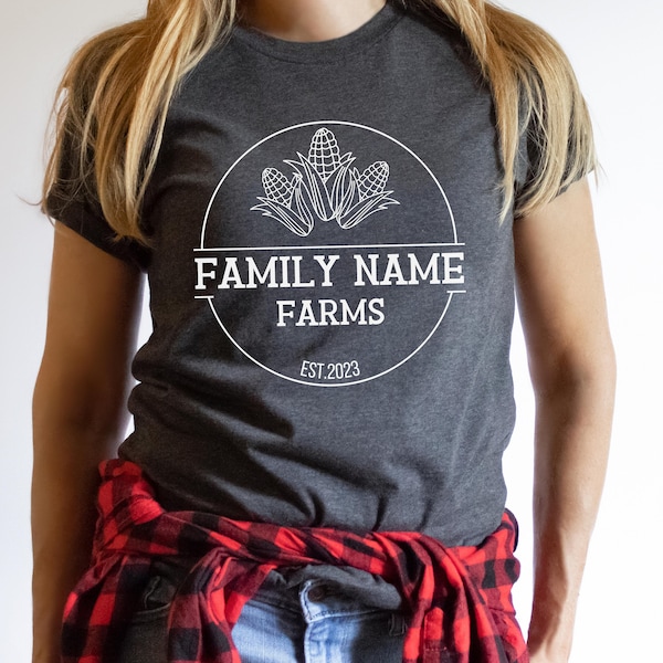 Custom Family Farm Name Shirt Custom Gift For Farmer Personalized Farming Shirt Farm T-Shirt Farm Life T-Shirts Family Name Farm Est 2023