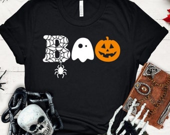 Halloween Boo Shirt, Halloween Pumpkin Shirt, Halloween Ghost Shirt, Halloween Spider Shirt, Halloween Kids. Toddler Shirt UNISEX