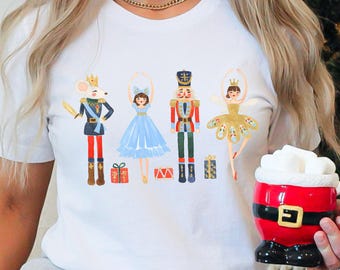 Christmas Nutcracker Sugar Plum Fairy T-Shirts Sweatshirts Ballet Christmas Tee Holiday Dance Gift Vintage Nutcracker Ballerina Shirt Gift
