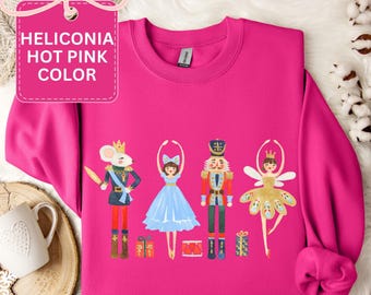 Christmas Nutcracker Sugar Plum Fairy T-Shirts Sweatshirts Ballet Christmas Tee Holiday Dance Gift Vintage Nutcracker Ballerina Shirt Gift