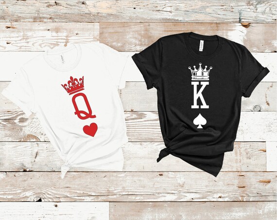 King / Queen Couple Shirts Valentine's Day Shirt Custom | Etsy