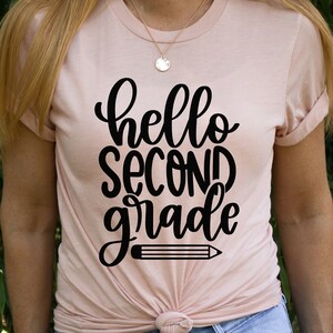 Second Grade Back To School Teacher Gift First Day of School Kids Second Grade Shirt Hello 2nd Grade Last Day of School Teacher Sweatshirt