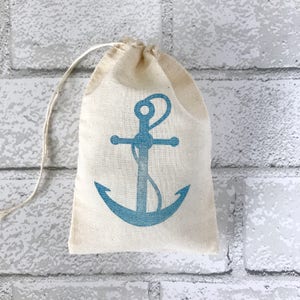 Anchor Favor Bags Nautical Party Bag Beach Destination Wedding Welcome Gift Bag Birthday Bachelorette Hawaii Ahoy Baby Shower Candy Goodie