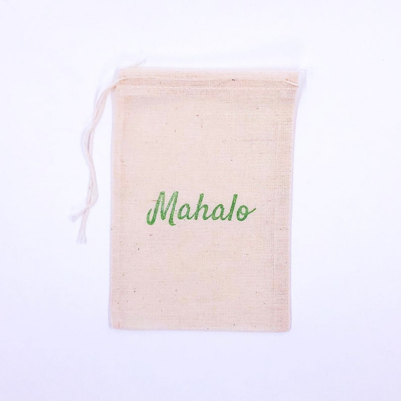 Mahalo Favor Bags Nautical Party Bag Beach Wedding Welcome Gift Bag Baby Shower Birthday Bachelorette Hawaiian Tropical Goodie Candy Treat image 4