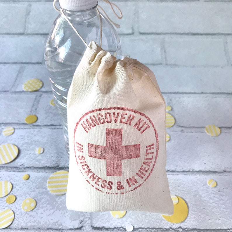 Hangover kit bags, bachelorette party favor bags image 4