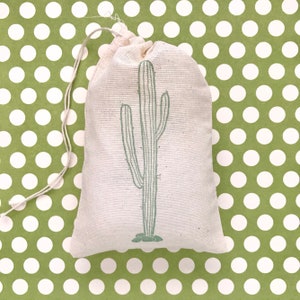 Sacs cadeaux pour cactus | Sac EVJF, cadeau d'anniversaire, cadeau de bienvenue, baby shower, succulentes sacs en mousseline, savon, bijoux, bonbons
