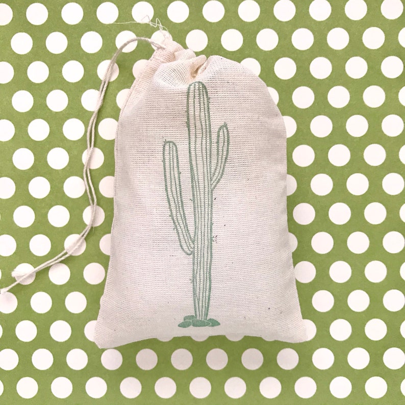 Bachelorette Party Bag Birthday Gift Bag Wedding Welcome Baby Shower Succulent Muslin Bag Soap Jewelry Goodie Candy Cactus Favor Bags