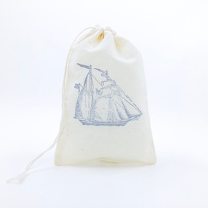 Nautical Favor Bags Boat Party Bag Wedding Welcome Baby Shower Sailing Ocean Ship Birthday Gift Bag Sailboat Candy Goodie